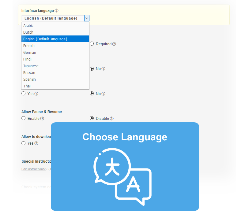 Multilingual Assessment Software