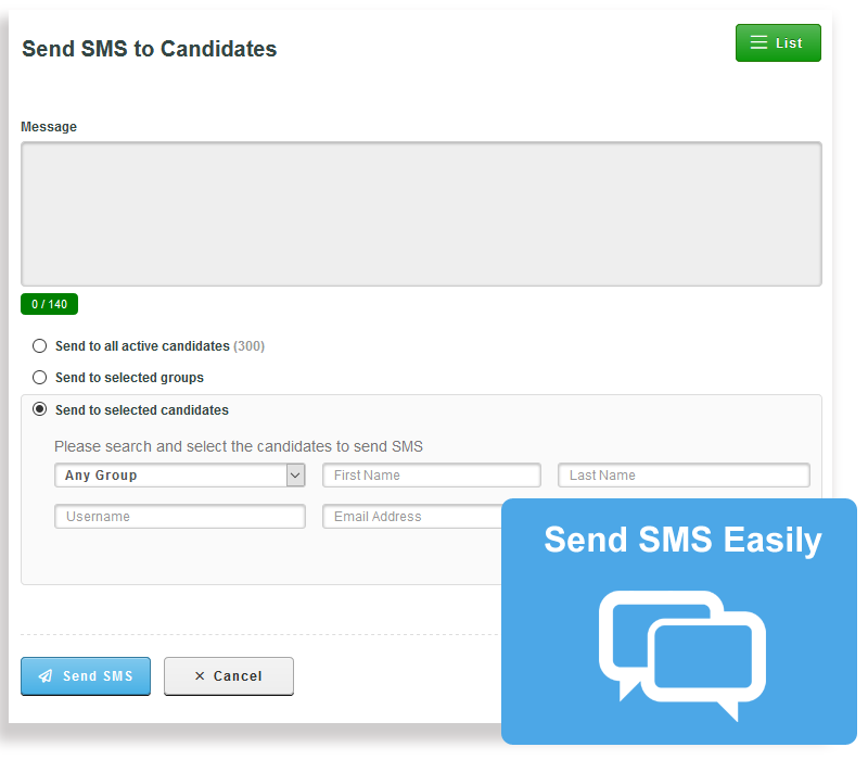 SMS Integration for Assessment Software